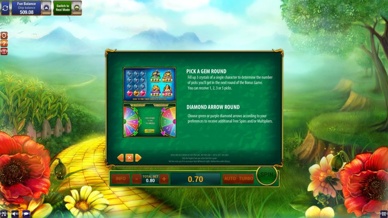 Magic of Oz video slot